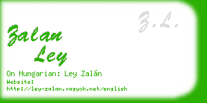 zalan ley business card